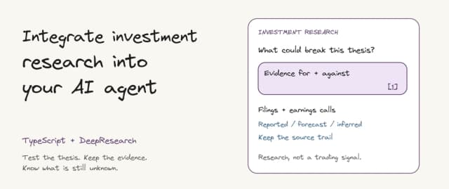 How to Integrate Investment Research into Your AI Agent
